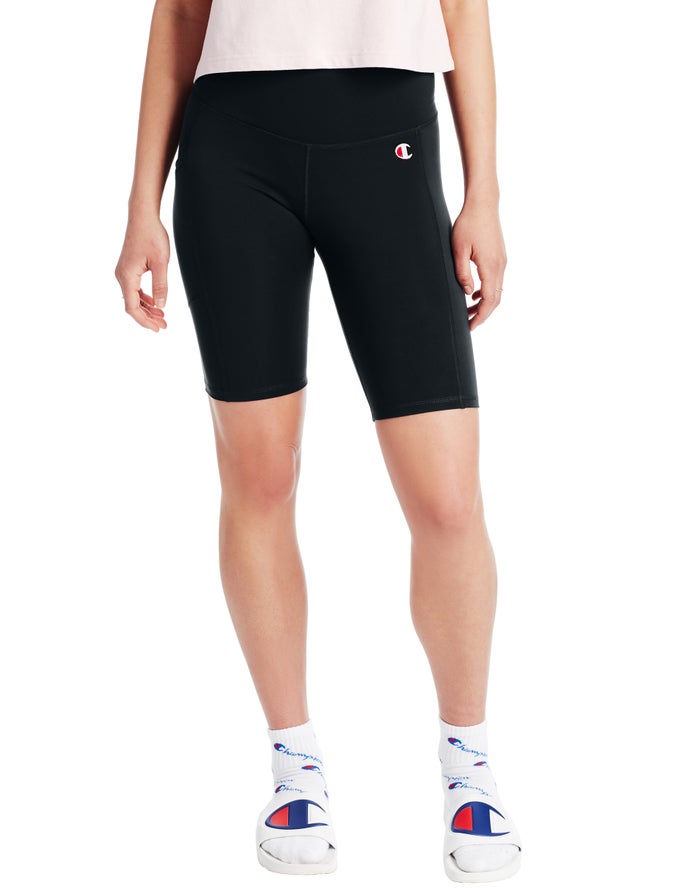 Champion Korte Broek Dames - Zwart - High Rise Bike 9 Inseam ( 832140-QDL )